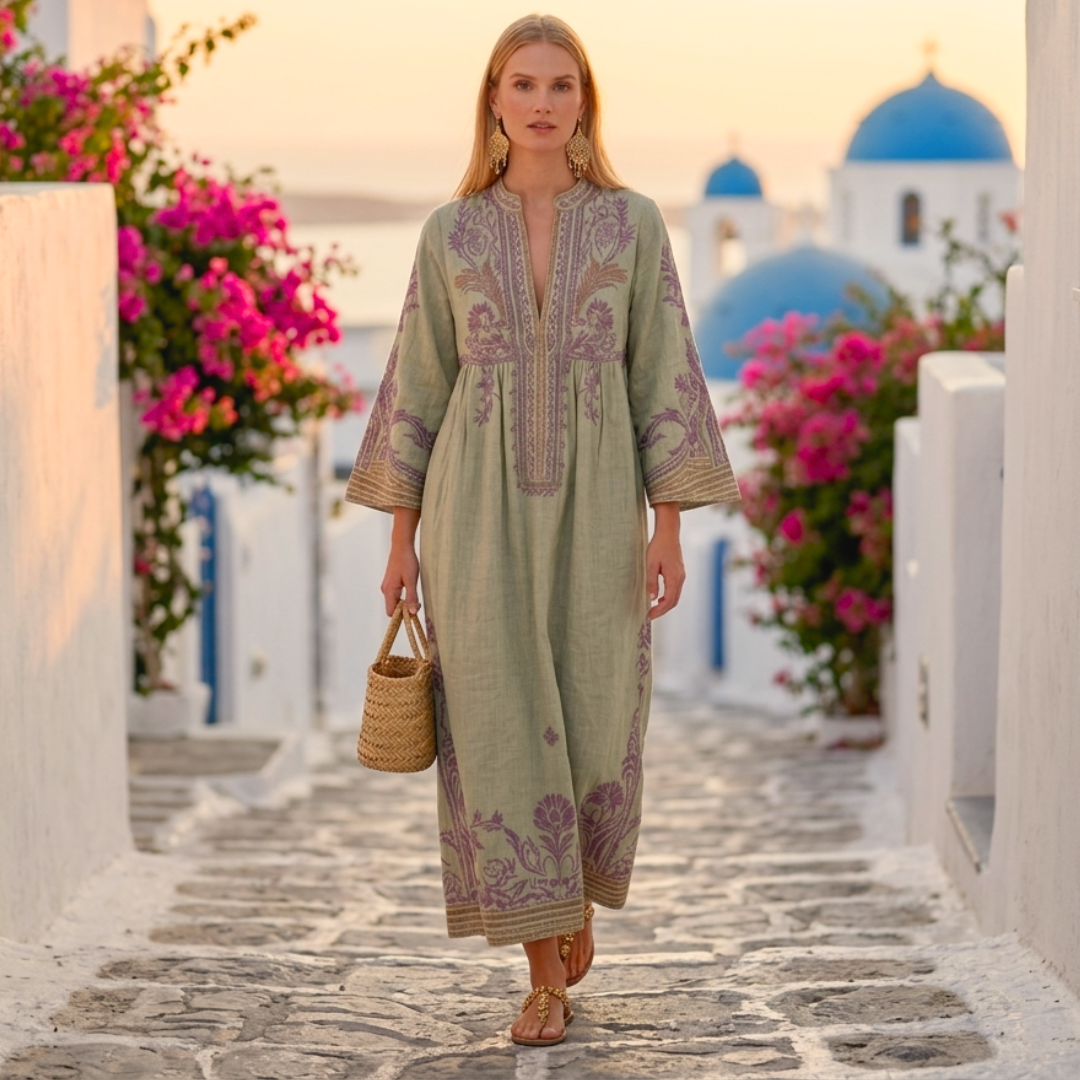 Mila - Boho kleita ar izšuvumu