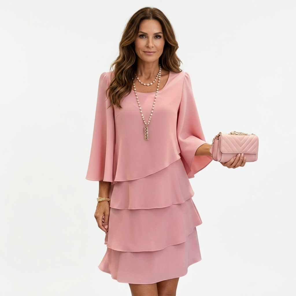 Stana - Eleganta svītraina kleita