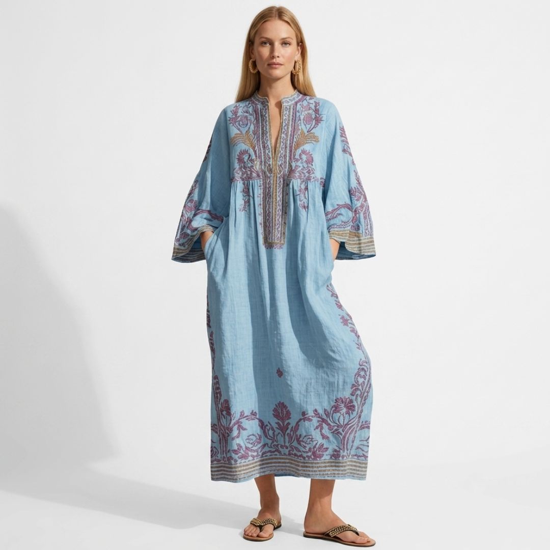 Mila - Boho kleita ar izšuvumu