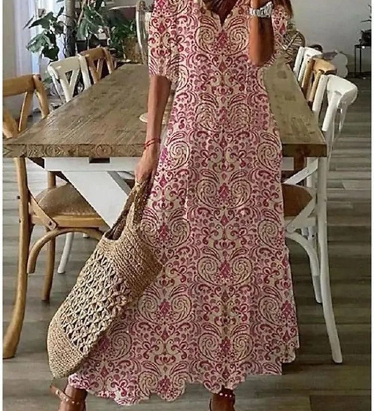Sara - Eleganta samta maksikleita ar ziediem
