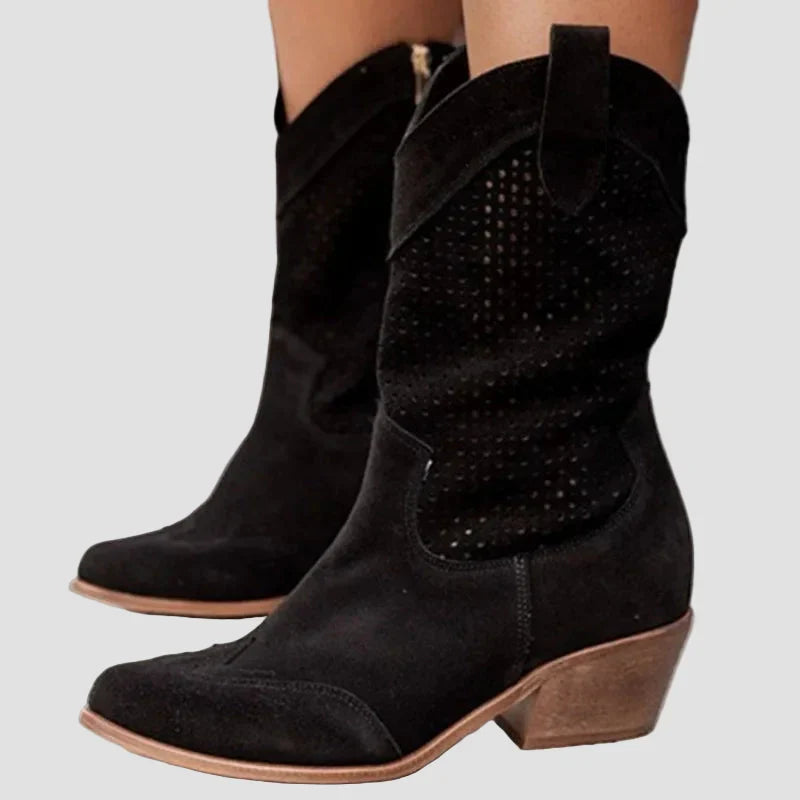 Ivana – moderni kovboju zābaki no džinsa ar sānu rāvējslēdzēju