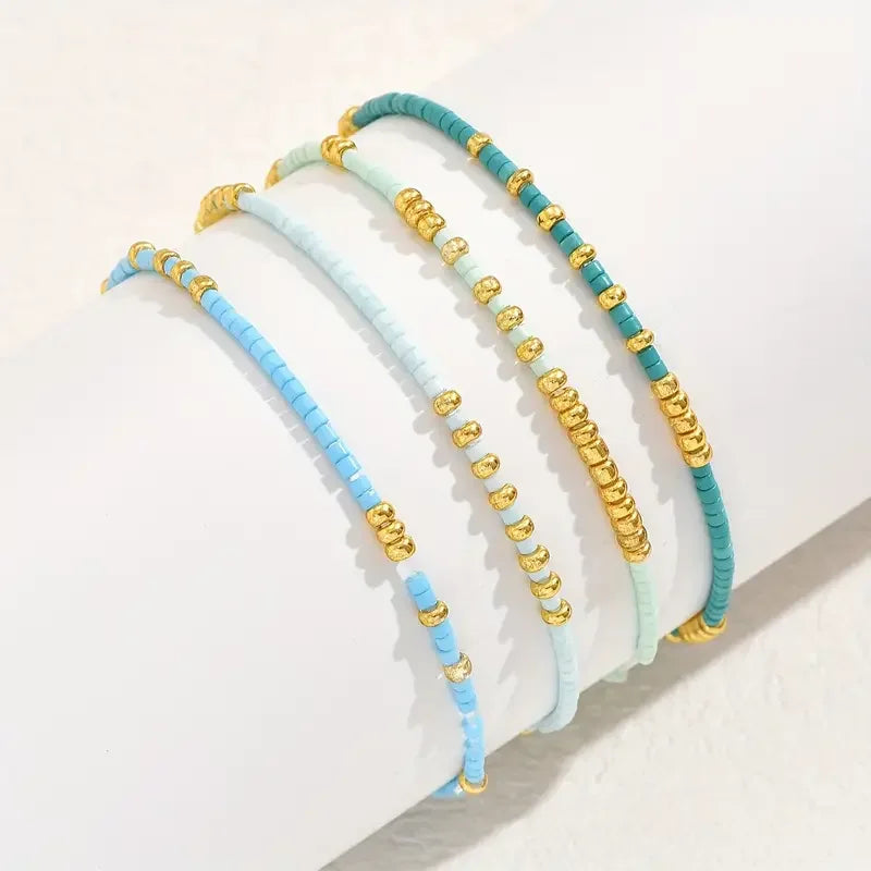 Pērļu aproču komplekts elegantā boho stilā