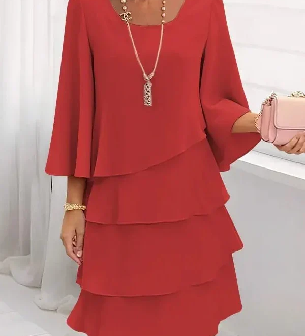 Stana - Eleganta svītraina kleita