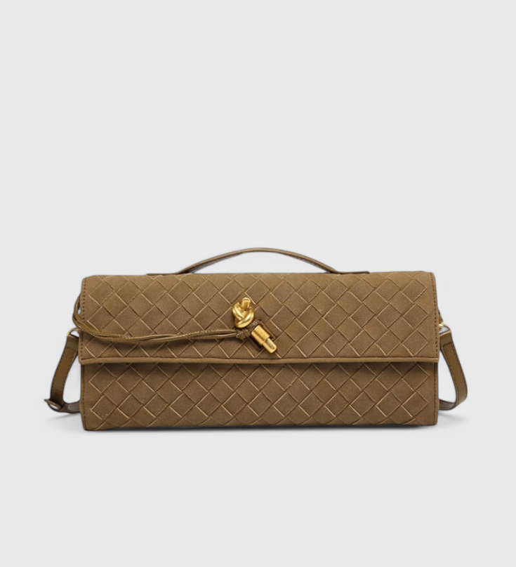 Melani Brand klasiskā zamšādas mugursoma