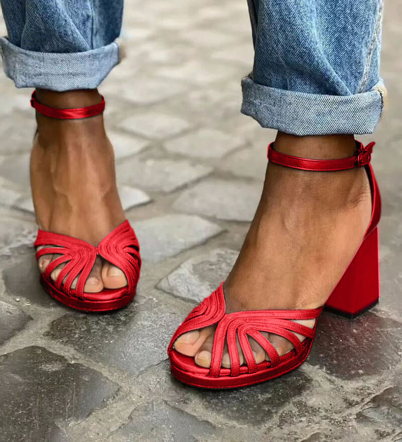 Tijana — Divkrāsu sandales ar saitēm